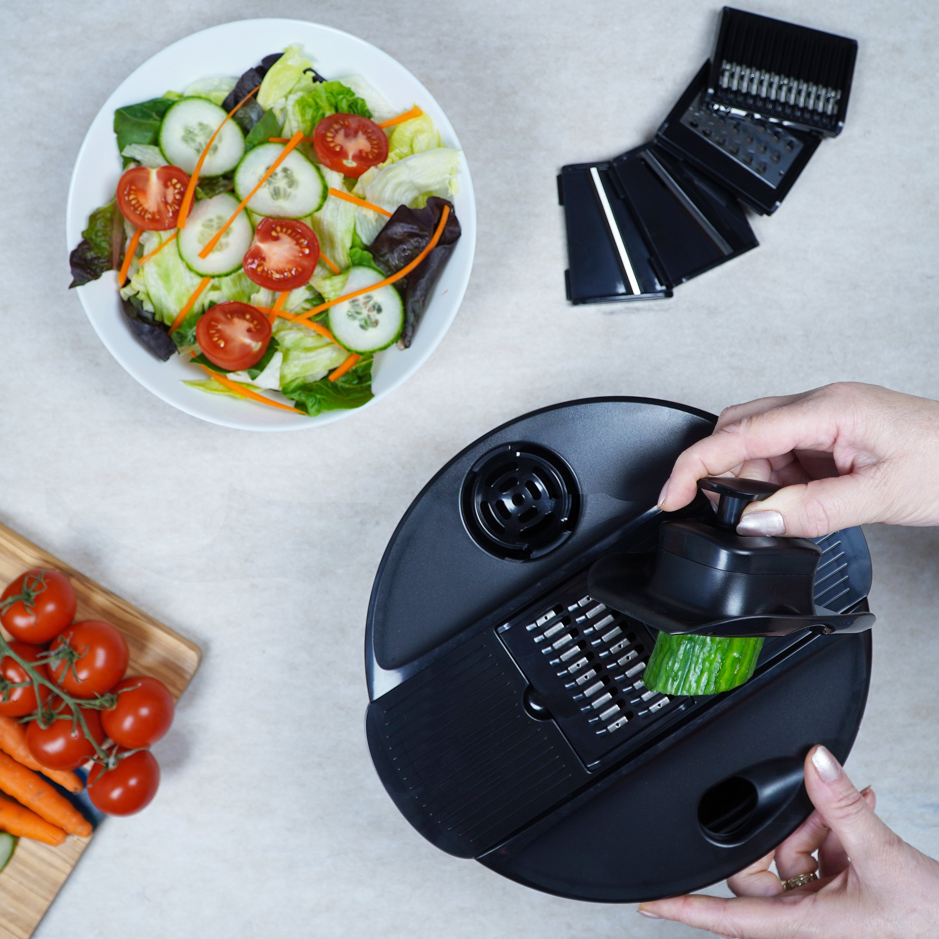 Stainless Steel Salad Spinner | 5.28 Qt | Fast-Dry Spin | BPA-Free | Easy Clean