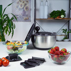 Stainless Steel Salad Spinner | 5.28 Qt | Fast-Dry Spin | BPA-Free | Easy Clean